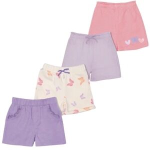 Pekkle Girls' 4-pack Shorts‎ Purple Pink Size 4T New with Tags!